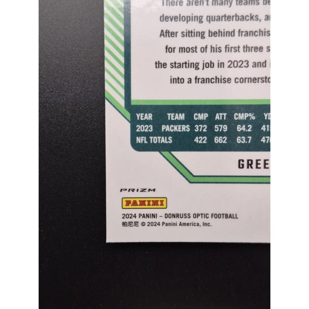 2024 Panini Donruss Optic Jordan Love #69 100 Emoji Prizm Green‎ Bay Packers SP
